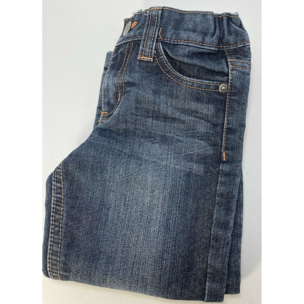 akademiks 4t Girl straight leg dark wash jeans with elastic waist